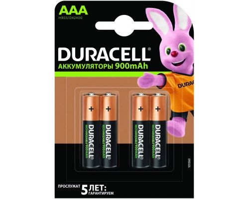 DURACELL HR03 1 шт (в уп 4 шт) - Аккумулятор ААА Дюраселл