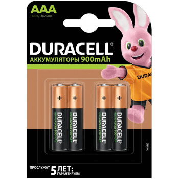 DURACELL HR03 уп 4 шт - Аккумулятор тип AAA Дюраселл