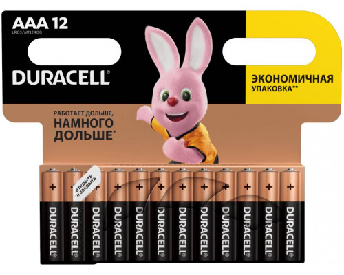 DURACELL LR03 BASIC уп 12 шт - Батарейка тип AAA Дюраселл