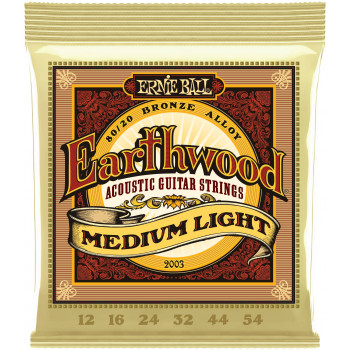 ERNIE BALL 2003 Earthwood 80/20 Bronze Medium Light 12-54 - Струны для акустической гитары Эрни Болл