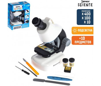 ЭВРИКИ 'Лабораторный микроскоп с цветными фильтрами, увеличение X40, 100, 400' - Микроскоп