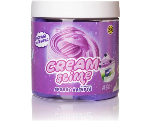 Набор для творчества слайм SLIME Cream-Slime с ароматом черничного йогурта, 450 г